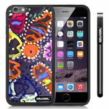 Apple iphone 6 4.7 Inch Soft Silicone Colorful kid Watercolor Fish Competition food Black Shell Single Layer Protective Case (26)