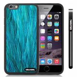 Apple iphone 6 4.7 Inch Soft Silicone Fashion Design Blue feathers Black Shell Single Layer Protective Case (11)