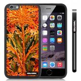 Apple iphone 6 4.7 Inch Soft Silicone oil painting Style Flower plants Black Shell Single Layer Protective Case (Style1)