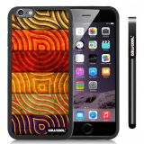 Apple iphone 6 4.7 Inch Soft Silicone retro Stripe Texture Black Shell Single Layer Protective Case (Style2)