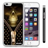 Apple iphone 6 4.7 Inch Soft Silicone Skull Cool Zipper With Transparent Shell Single Layer Protective Case (3)