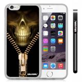 Apple iphone 6 4.7 Inch Soft Silicone Skull Zipper With Transparent Shell Single Layer Protective Case (4)