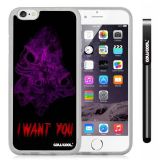 Apple iphone 6 4.7 Inch Soft Silicone Purple Skull With Smoke With Transparent Shell Single Layer Protective Case (6)