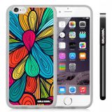 Apple iphone 6 4.7 Inch Soft Silicone Colorful Petal Plaid Totem Transparent Shell Single Layer Protective Case (13)