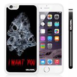 Apple iphone 6 4.7 Inch Soft Silicone White Skull With Smoke I Want You Ghost With White Shell Single Layer  Protective Case (8)