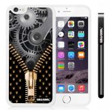 Apple iphone 6 4.7 Inch Soft Silicone Gear zipper White Shell Single Layer Protective Case (1)