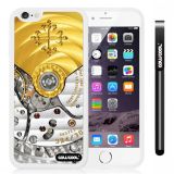 Apple iphone 6 4.7 Inch Soft Silicone Golden Gear White Shell Single Layer Protective Case (3)