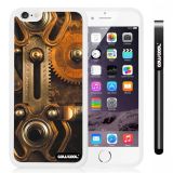 Apple iphone 6 4.7 Inch Soft Silicone Retro Gear machinery White Shell Single Layer Protective Case (8)