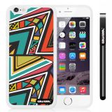 Apple iphone 6 4.7 Inch Soft Silicone Colorful Triangle Interlaced Totem White Shell Single Layer Protective Case (8)