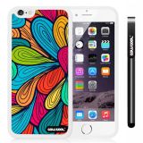 Apple iphone 6 4.7 Inch Soft Silicone tribal Petal Plaid White Shell Single Layer Protective Case (14)