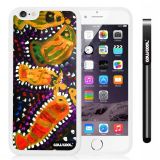 Apple iphone 6 4.7 Inch Soft Silicone Colorful kid Watercolor Fish Competition food White Shell Single Layer Protective Case (19)