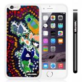 Apple iphone 6 4.7 Inch Soft Silicone Colorful kid Watercolor Fish Competition food White Shell Single Layer Protective Case (24)