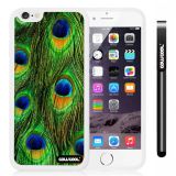 Apple iphone 6 4.7 Inch Soft Silicone Colorful peacocks feathers White Shell Single Layer Protective Case (8)