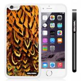 Apple iphone 6 4.7 Inch Soft Silicone Colorful feathers White Shell Single Layer Protective Case (12)