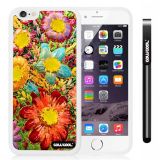 Apple iphone 6 4.7 Inch Soft Silicone sunflowers plants White Shell Single Layer Protective Case (Style3)