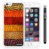 Apple iphone 6 4.7 Inch Soft Silicone retro Stripe Texture White Shell Single Layer Protective Case (Style2)