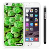 Apple iphone 6 4.7 Inch Soft Silicone Leaves and Cactus of bamboo White Shell Single Layer Protective Case (Style3)