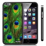 Apple iphone 6 4.7 Inch Soft Silicone Colorful peacocks feathers Black Shell Single Layer Protective Case (8)